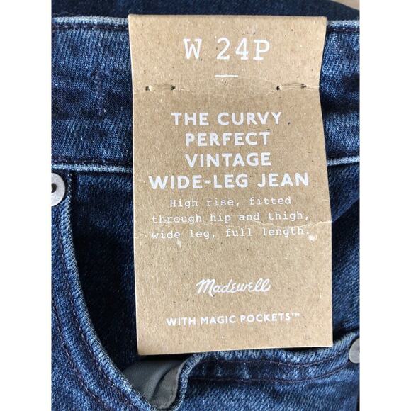 Madewell The Petite Curvy Perfect Vintage Wide Leg Jean NWT 24P - Picture 5 of 9
